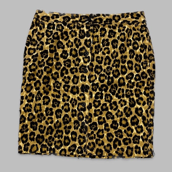 NWT Ralph Lauren linen blend button up leopard skirt (14) - Picture 2 of 11